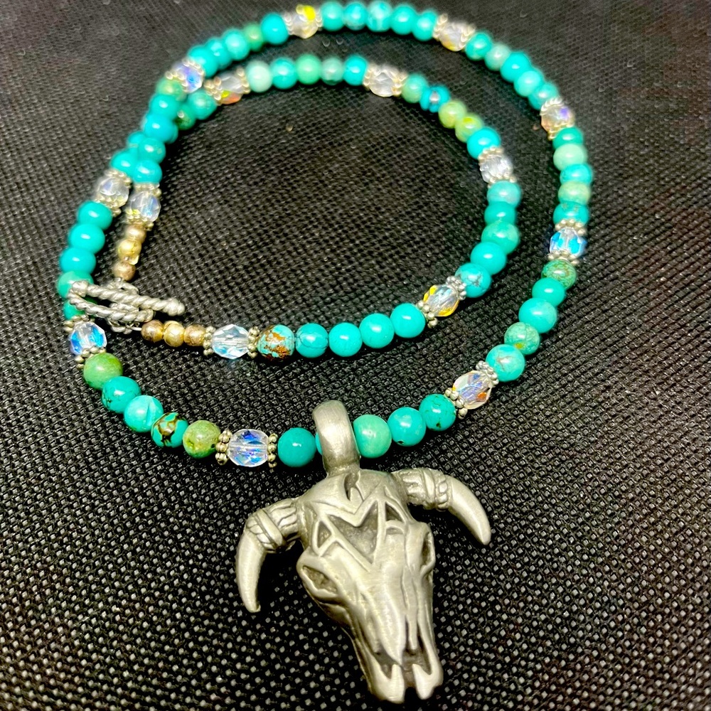 Hand-crafted beaded necklace.